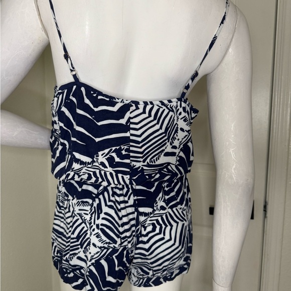 Lilly Pulitzer Blue and White Patterned Romper - Picture 8 of 11